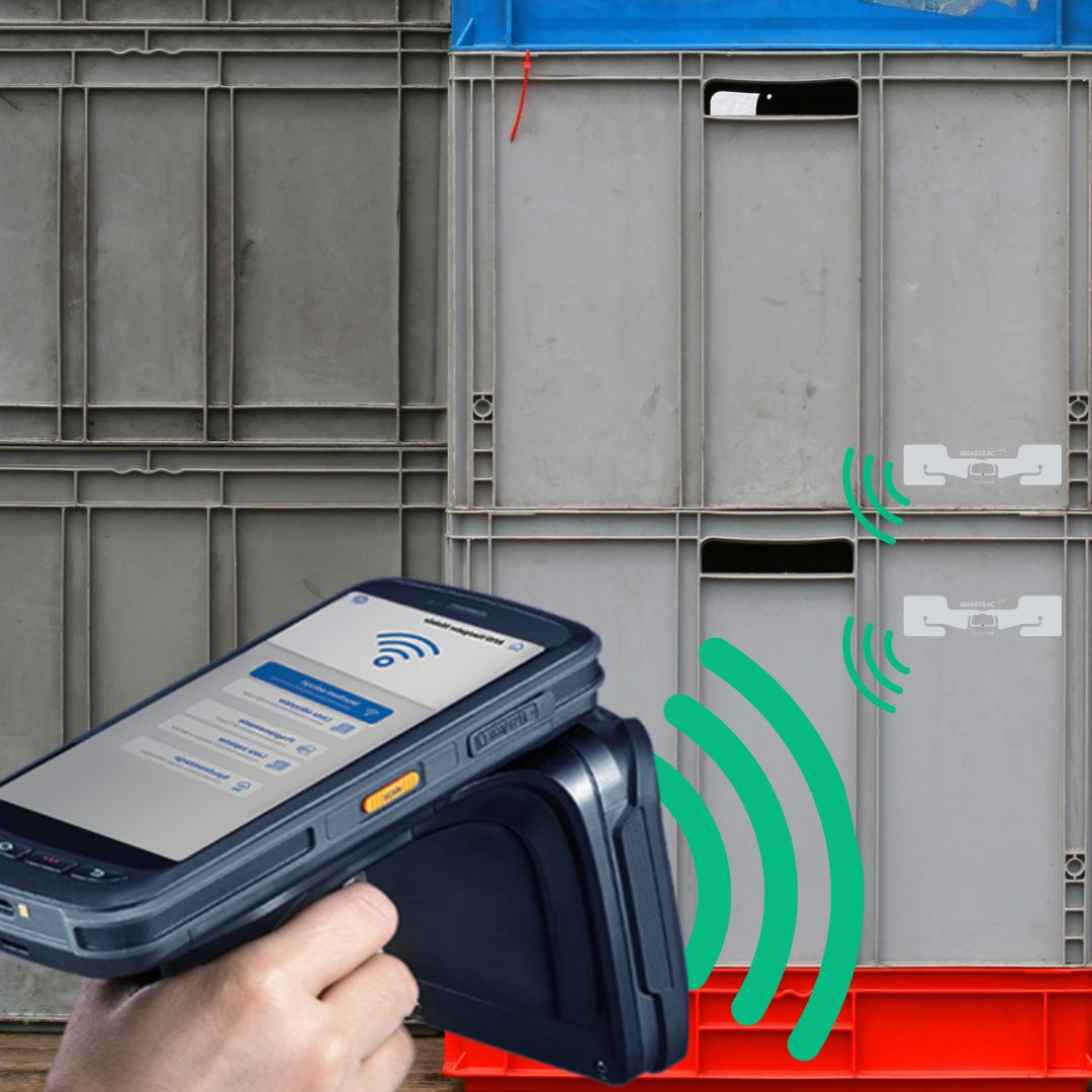 dogbone skanowanie znacznika rfid paleta kontener opakowania zwrotne