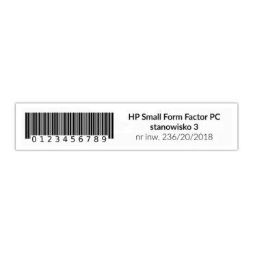 Etykieta inwentaryzacyjna do zadruku RFID UHF