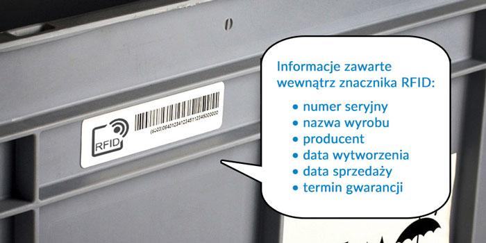 Etykieta RFID UHF na kontenerze - opakowania zwrotne